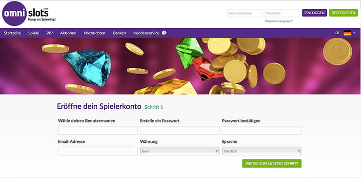 Vorschaubild Omni Slots Casino Anmeldung